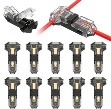 T Tap Wire Splice Connectors for 16-20 AWG, 3 Way 1 Pin Low Voltage Wire Connect