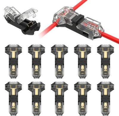 #ad T Tap Wire Splice Connectors for 16 20 AWG 3 Way 1 Pin Low Voltage Wire Connect $20.19