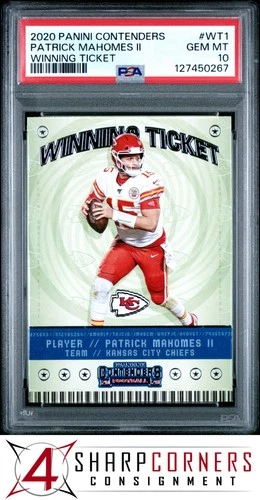 2020 PANINI CONTENDERS WINNING TICKET #WT1 PATRICK MAHOMES PSA 10