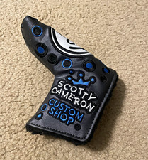 Scotty Cameron Custom Shop Crown Putter Headcover Black Blue White Leather 1pc