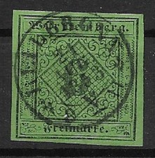 W&uuml;rttemberg MiNr 3 gestempelt Heilbronn 21.8.1853