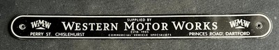 WESTERN MOTOR WORKS PERRY ST OLDTIMER GARAGE LIEFERANTENSCHILD SCHWELLERLEISTE ABZEICHEN