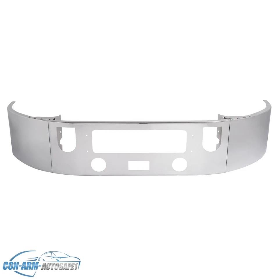 16" Chrome Front Bumper W/ Brackets & Fog Cut-out For Mack CXU 613 2008-2019 18 - Image 3 of 4