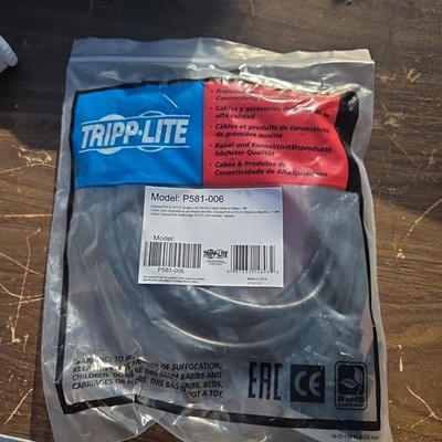 NEW Tripp Lite P581-006 DisplayPort to DVI-D Active Adapter Cable 6 ft. Male T M