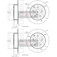 2X Maxgear Bremsschebeiben 280Mm Voll Hinten Passend FÜR Toyota Avensis