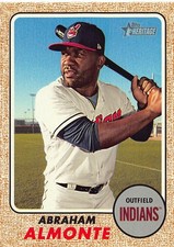 Abraham Almonte 2017 Topps Heritage 570 Cleveland Indians Baseball Card
