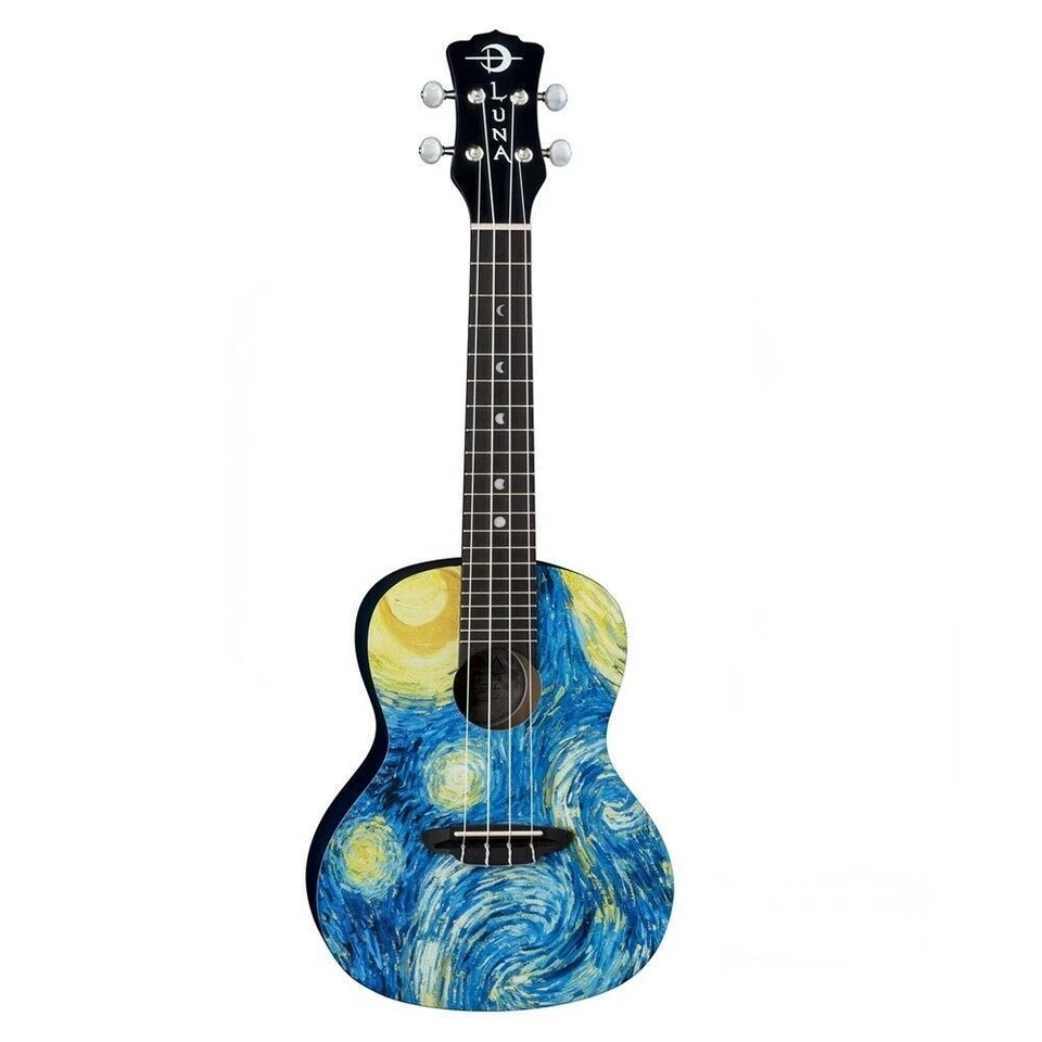 Luna Uke Starry Night Concert Ukulele with Gig Bag - Image 2 of 2