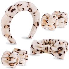 6Pack Leopard Bow Spa Makeup Headbands for Face Wash  Skincare Women