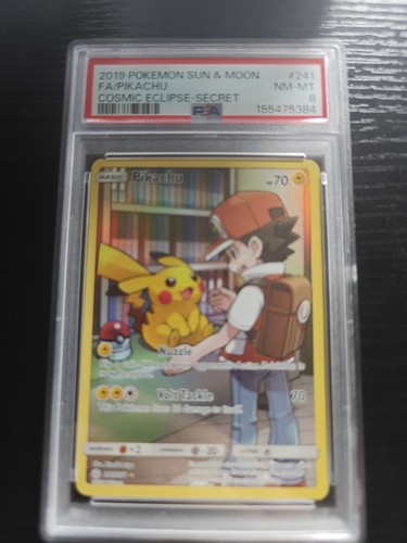 Pikachu graded PSA 8 for sale on eBay
