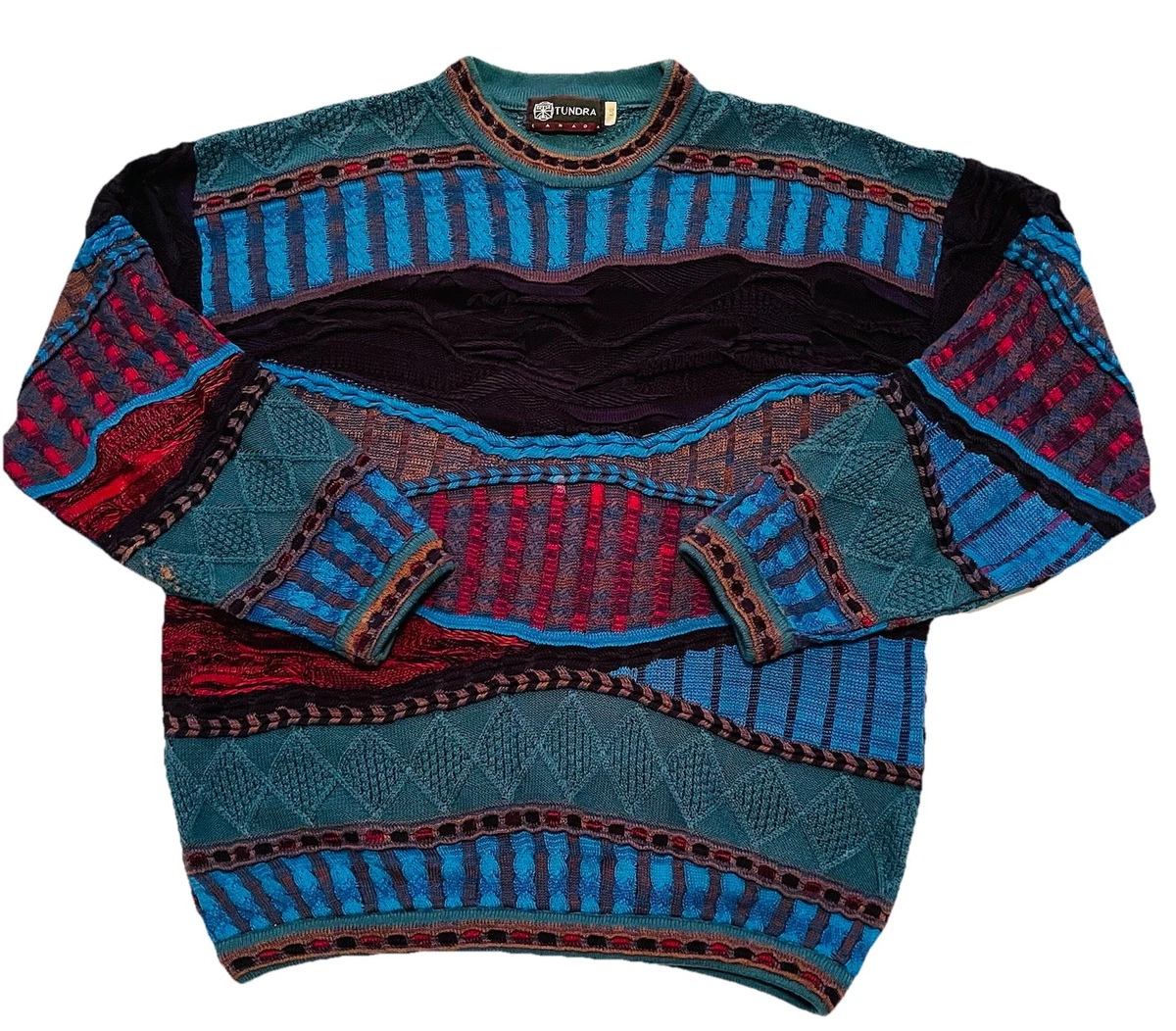 Crew Neck Regular Size L Tundra Sweaters for Men 90s Theme for