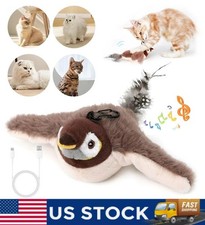 USB Interactive Flying Bird Cat Toys Electronic Pet Simulation Sparrow Toy US