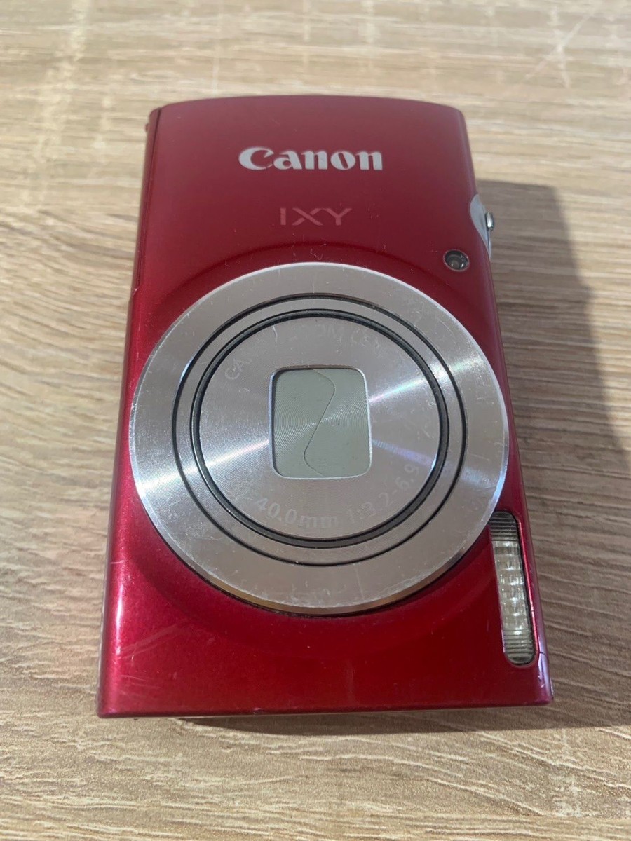 Canon IXY 180 Red Digital Camera 8x Optical Zoom 20MP LCD Built-in