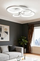 Living and Home LED Modern Circular Semi Flush Ceiling Light Brand New