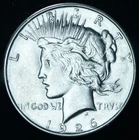 1926-D $1 Peace Dollar AU/BU Slider ~ 26097