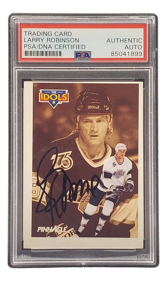 Larry Robinson Signed 1991 Pinnacle #382 Los Angeles Kings Hockey Card PSA/DNA - Image 4 of 4