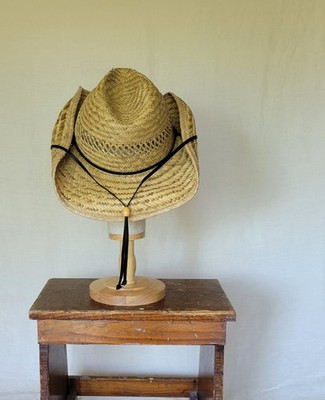 Dorfman Pacific Co DPC Straw Sun Hat Rush Faja Vent Crown Natural Large MS570S-N