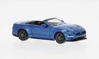 Brekina PCX870564 - 1/87 Ford Mustang VI Cabriolet, Dunkelblau, 2020 - Neu
