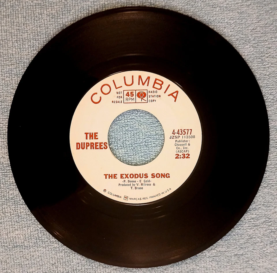 1967 The Duprees Two PROMOS - I Understand & Exodus Song - 4-44078 45 rpm 7" NM- - Image 3 of 4