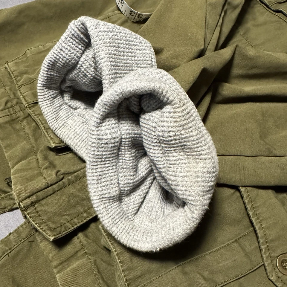 Volcom Army Green Military Utility Jacket Gray Hoodie  Juniors Large 2014 Era - Image 4 of 4