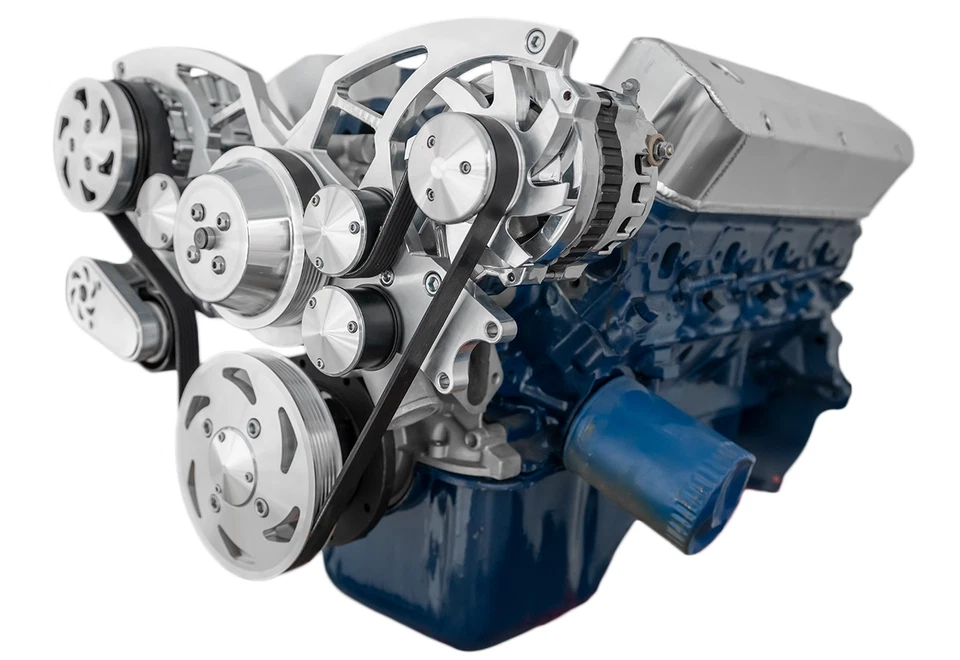 Kit polea serpentina bloque pequeño Ford 289 302 351W aire acondicionado ALT todo incluido SBF Foto 2 de 3