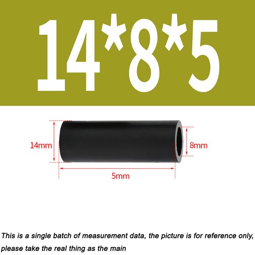 M5,M6,M7,M9, M11, M14,M16,M18 Nylon Plastic Spacers Standoff Black Round Washers - Picture 172 of 217