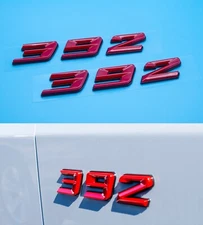 2x Red black 392 Emblems 392 Side Fender Badge 3D for 392 Emblem