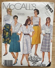 Vintage McCall's 2953 Miss Skirt Pattern Size Medium Uncut
