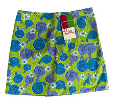 Lilly Pulitzer Girls Size 12 Serenade Frog Escargot Snails Wrap Reversible Skirt