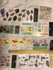 NEW BEACH VACATION SUMMER SCRAPBOOK STICKERS 8 PACKAGES