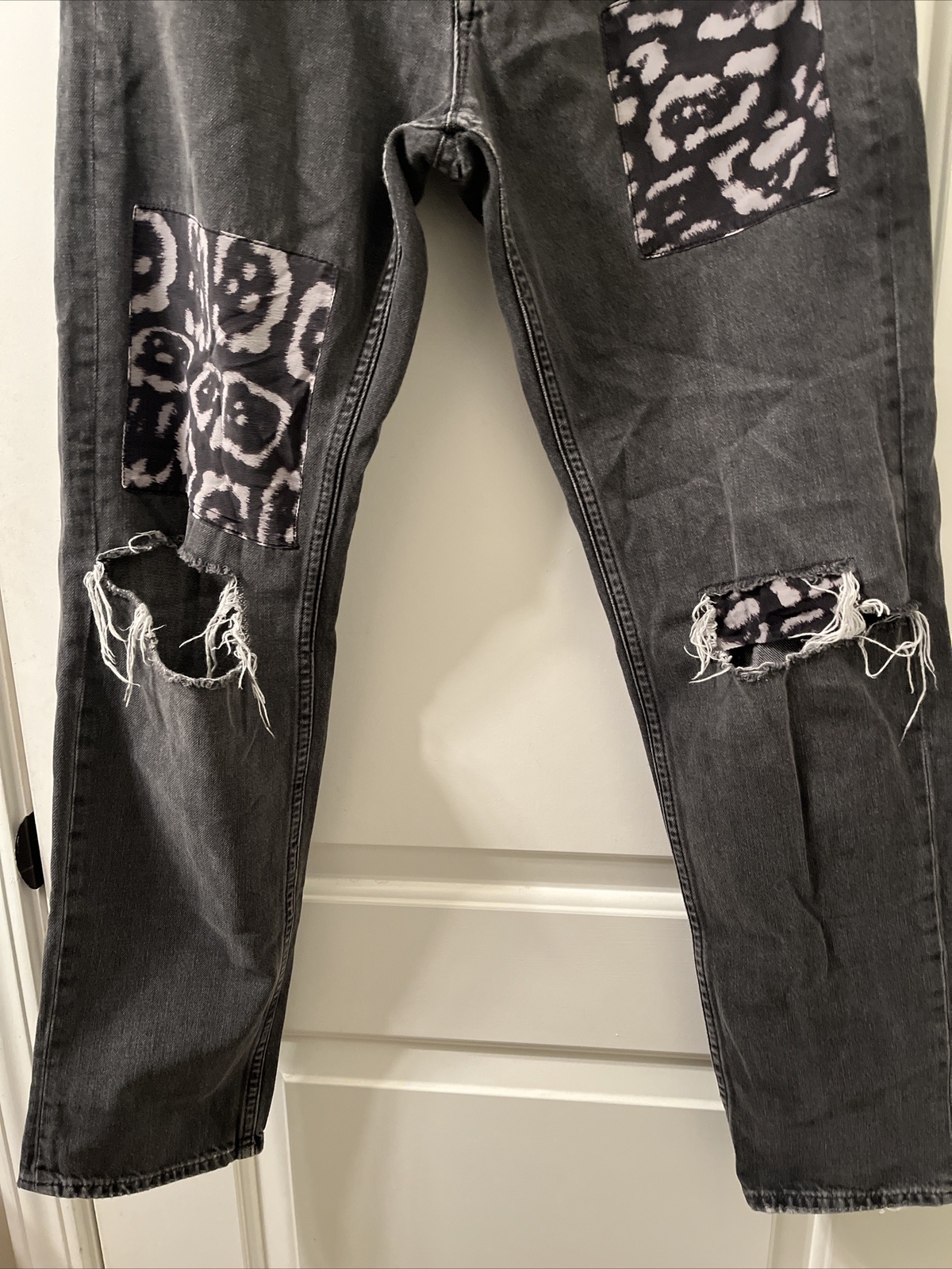 ALLSAINTS Leopard Patch Jeans Pockets Size 27 Wom… - image 7