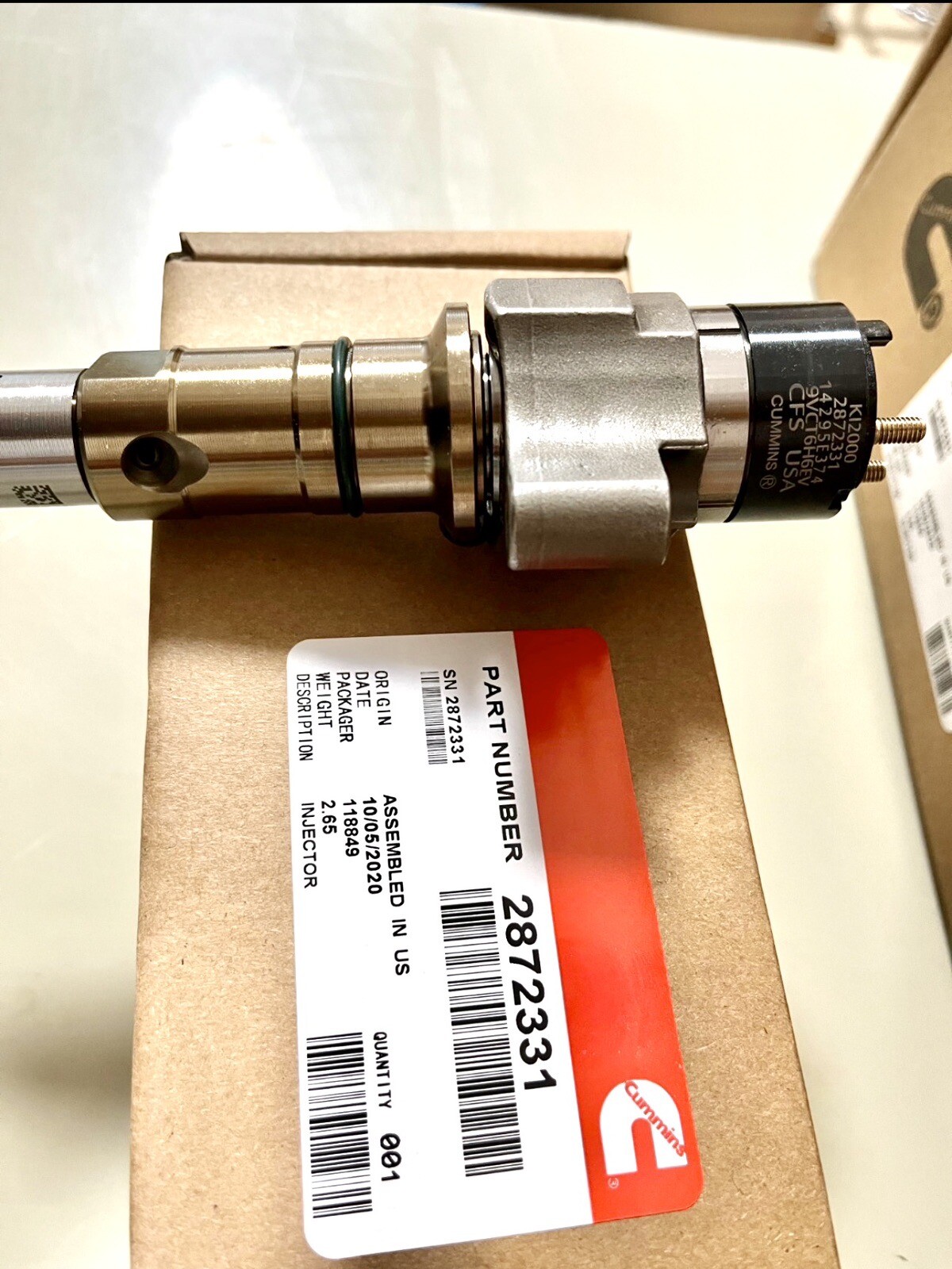New For Cummins 2872331 Original INJECTORS ISL  – No Core Return thumbnail 2