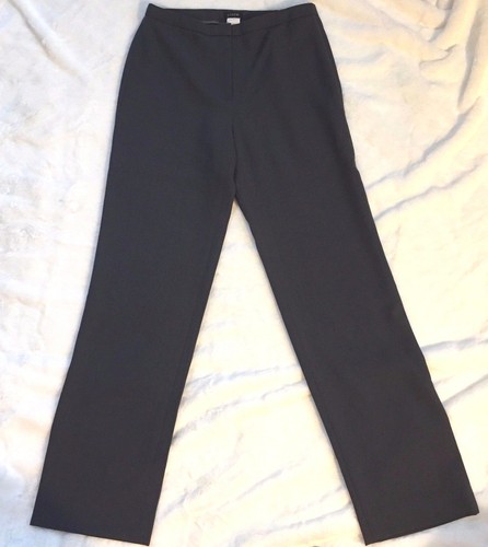 crew career dress pants size 4 dark gray wool lined flat frot