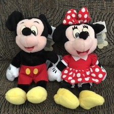 Disney Mouseketoy Tag Mickey  Minnie Beanbag Plush W/plastic eyes