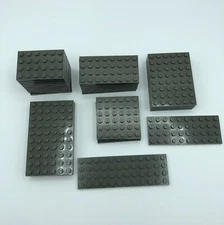 LEGO bulk lot 29 OLD DARK GRAY PLATES 4x6 4x8 4x10 4x12 6x6 6x8 6x10 STAR WARS