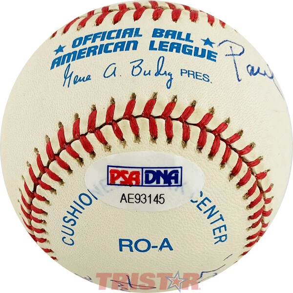 PAUL HOPKINS AUTOGRAPHED AL BASEBALL INSCRIBED PITCHED BABE RUTH'S 59TH HR PSA - Image 4 of 4