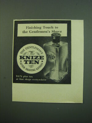 1949 Knize Ten After Shaving Lotion Advertisement - Finishing touch