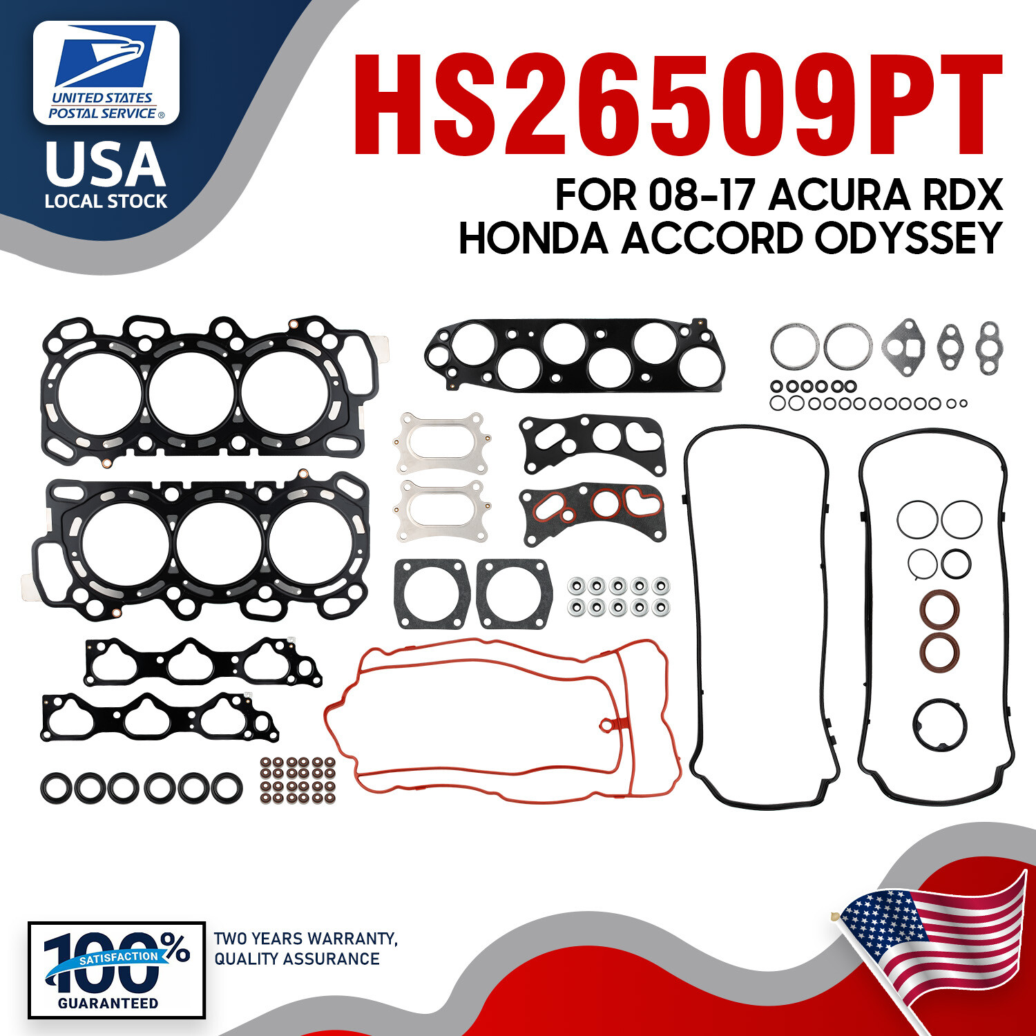 NEW HS 26509 PT Cylinder Head Gasket Set For Select 08-17 Acura Honda Models