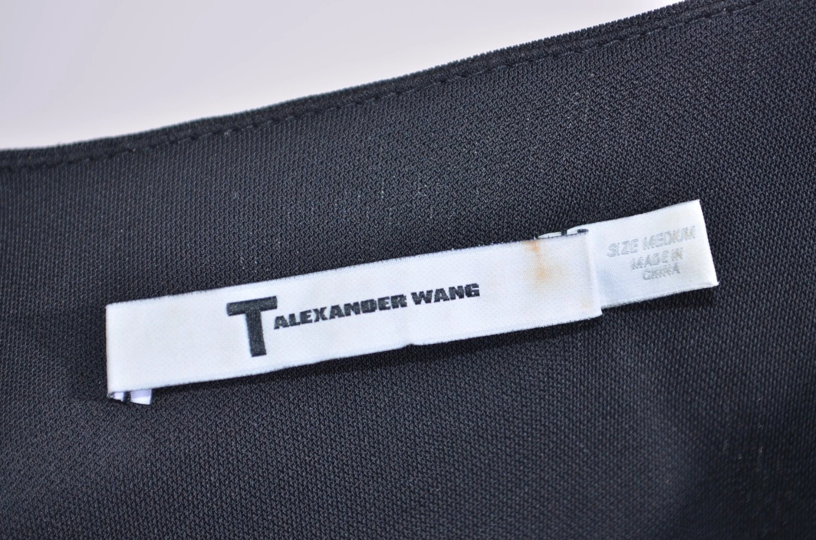 Maxi abito lungo T by Alexander Wang nero in rete chevron supporto con pannello taglia M