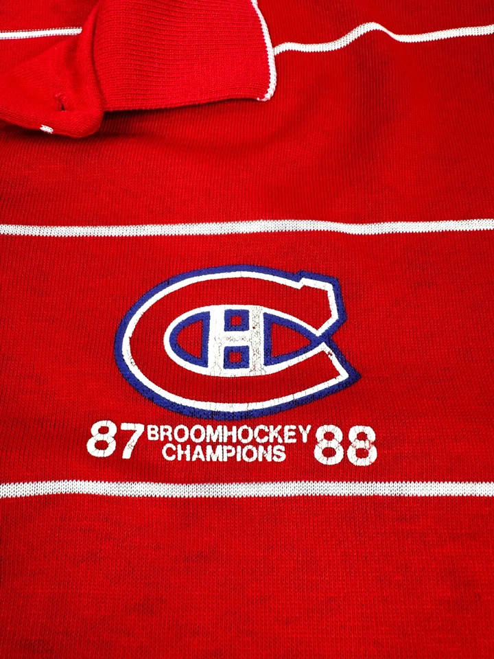 Polo de hockey escoba canadienses Montreal vintage talla grande campeones 1987-88 Foto 2 de 4