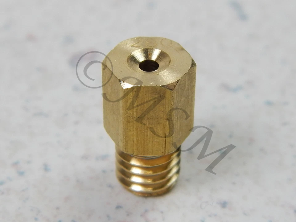 HONDA KAWASAKI 全新 K&L MIKUNI 汽化器 4/042 大号 HEX 主喷气机 #280 18-4438 — 第 2/4 张图片