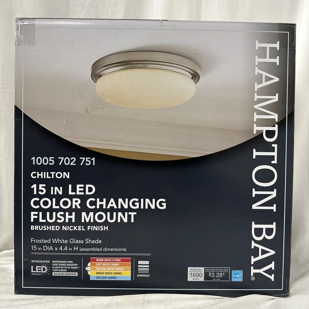 Hampton bay 15 in led color changing ceiling light deals