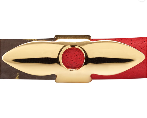 Louis Vuitton LV Monogram Red Leather Daily Confidential Bracelet 7.5 in 19 cm - Picture 5 of 9