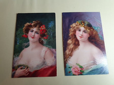2 x Original  Edwardian Vintage 'Glamour' Postcards. c.1911