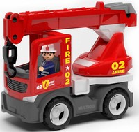 Multigo Kranwagen Mobilkran Lkw Lastwagen Mit Spielfigur Feuerwehr Fahrzeug +3J
