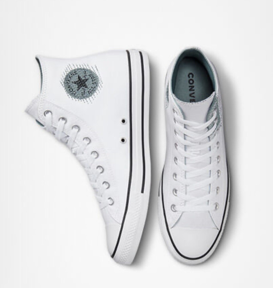 CONVERSE Chuck Taylor All Star White Mens 8 Women's 9.5 Stitched