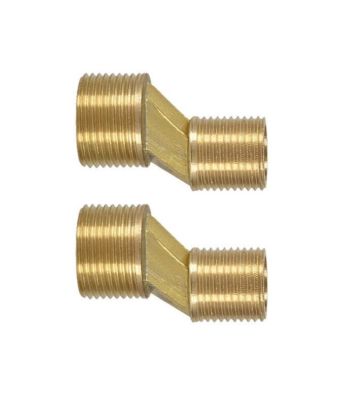 2 x 1/2'' x 3/4'' BSP Exzenter Wasserhahn Reduzierstück Hundebeine 80G
