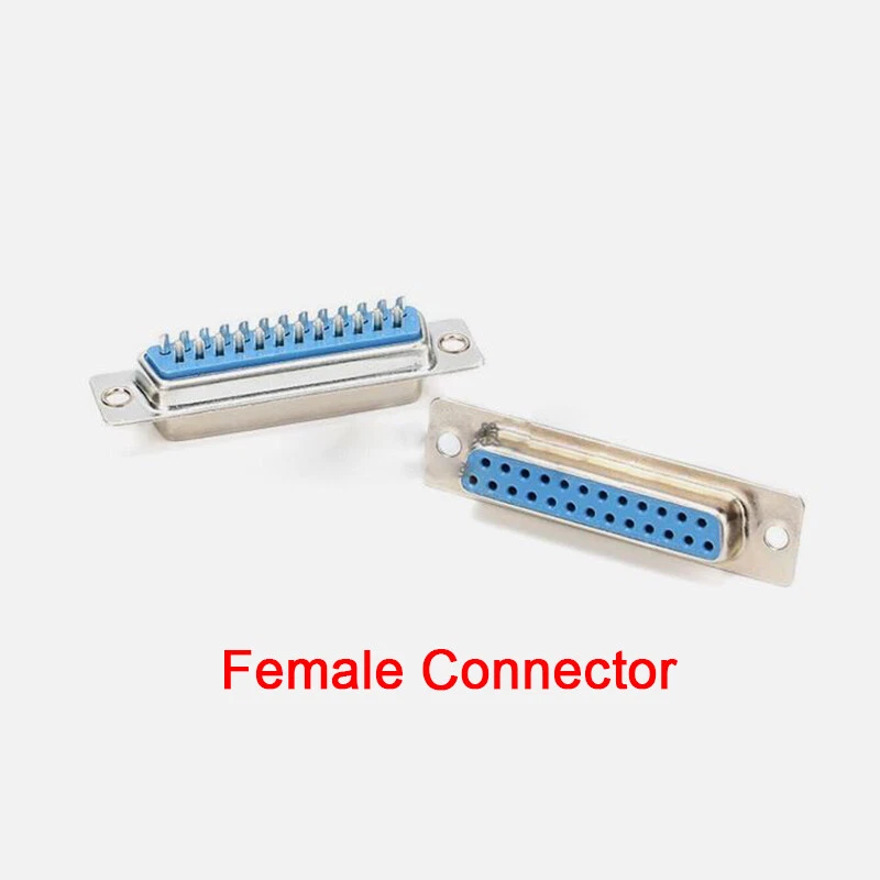 DB25 25 Pin D-Sub Plug Female / Male Cable Connector Solder Type Plastic Shell - Image 2 of 4