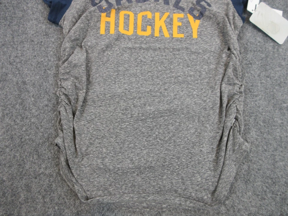 Buffalo Sabres Shirt Womens Medium Blue Gray NHL Hockey Touch Maternity New - Image 3 of 4