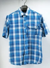 Wrangler Shirt Mens Small Checkered Stripes ATG All Terrain Gear Button Down