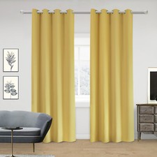 2 x Verdunklungsgardinen Ösen Leichter Vorhang blickdicht Größe optional e655-2